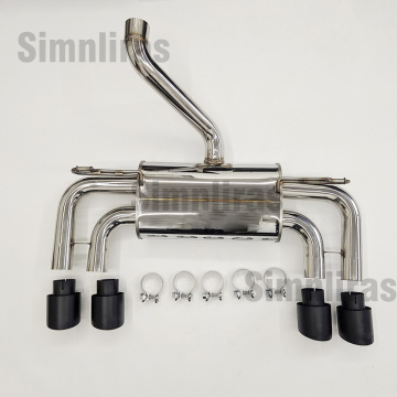 Mattschwarzes Fadenkreuz-Quad-Auspuffsystem für Benziner/Diesel