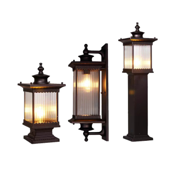 Gaya aluminium Eropah Aluminium lampu dinding pagar luar