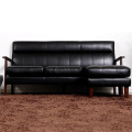Sofa Sectional Wooden Leather Leather dengan Sleeper