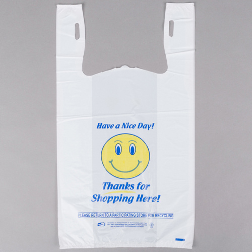 Well Made Customized HDPE LDPE Materials Food Grocery Packaging Wholesale Plastic Smile Face Printed Bag