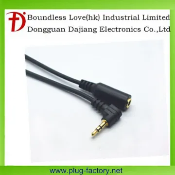Right angle 3.5mm female to 2.5 stereo male audio /conenctor cable