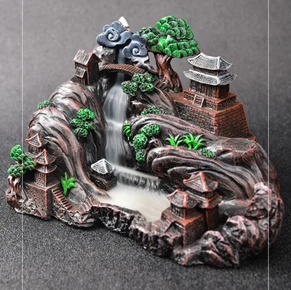 Wholesale Resin Rockery Dragon Backflow Incense Burner for Aromatherapy and Tea Ceremonies