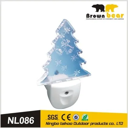 Christmas tree led night light with sensor