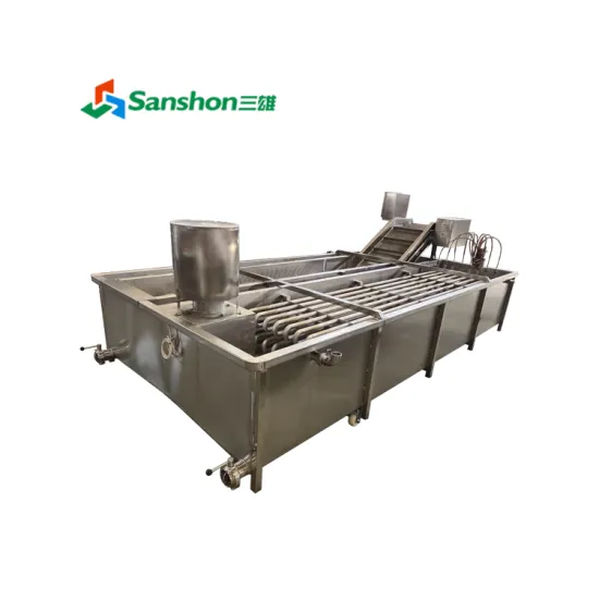 Industrial Stainless Steel Ice Water Cooling Belt Conveyor for Vegetables and Fruits