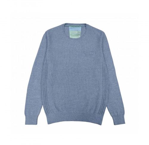 Rajutan Pria Osmanthus Stitch 100% Cotton Crewneck Pullover