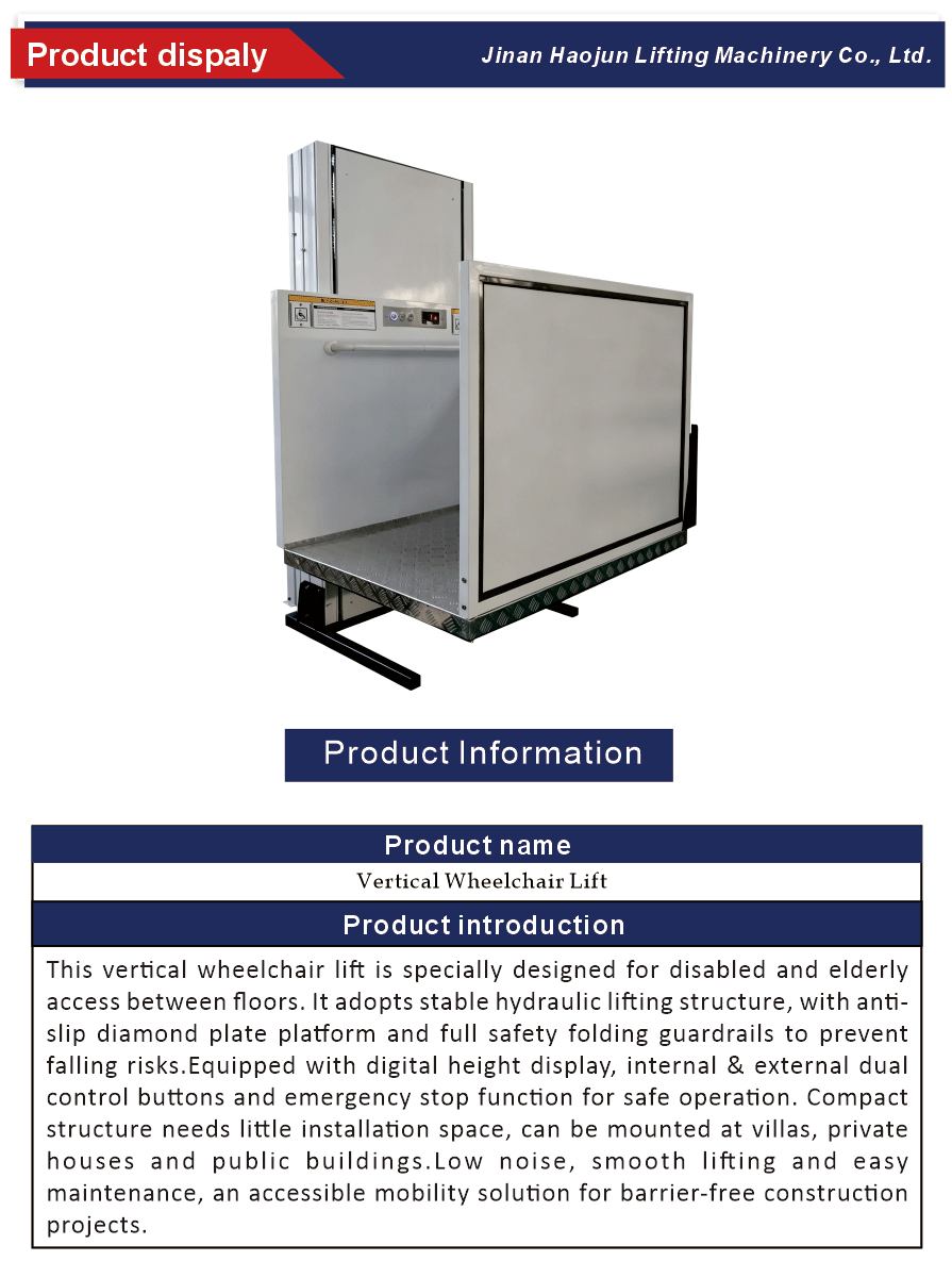 Barrier free wheelchair lifting platform