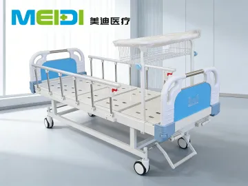 Cheap Two Function Hospital Bed with Punching Surface and Central Brake System