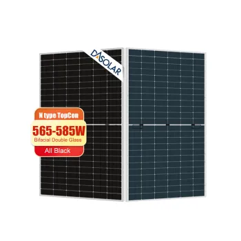 DAS Solar Power Module Bifacial Double Glass Cleda Solares 565W-585W with N-Type TopCon Technology