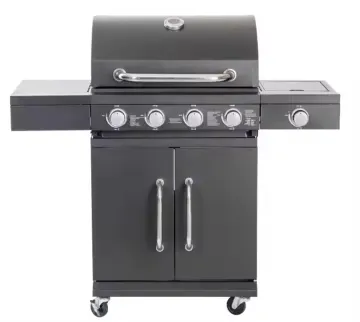 Camping Smokeless Gas Grill 4+1burners Outdoor Portable Kitchen Grill Barbecue Oven Grills BBQ