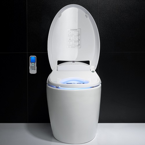 Seggiolino per toilette corto p-vassoio a due pezzi WC intelligente