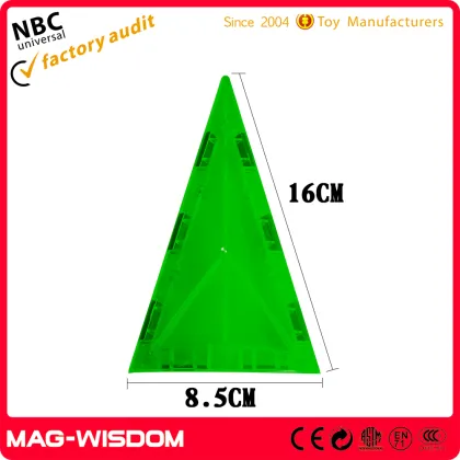 1/4 cone and cylinder magnetic building blocks