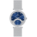 Reloj de dhinestone femenino de cuarzo de diale brillante