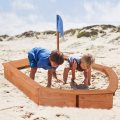 Wooden Pirate Sandboat Covered Sandboxes