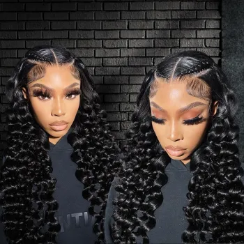 Mayqueen Bulk Wholesale10A Brazilian Hair Kinky Curly Wigs Natural Human Hair hd Transparent 360 Full Lace Front Wigs for Women