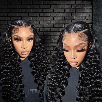 Mayqueen Bulk Wholesale10A Brazilian Hair Kinky Curly Wigs Natural Human Hair hd Transparent 360 Full Lace Front Wigs for Women