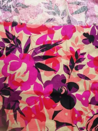 Woven Linen Rayon Blends Printed fabric