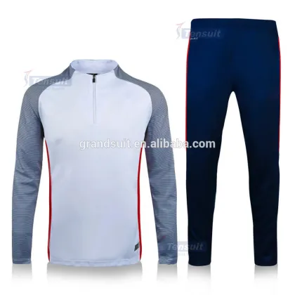 Popular football team sports tracksuit long sleeve for men cheap top quality sweater suit slim fit pants football training set