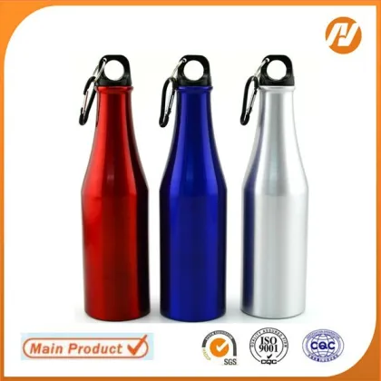 Metal printing empty clear beer bottles