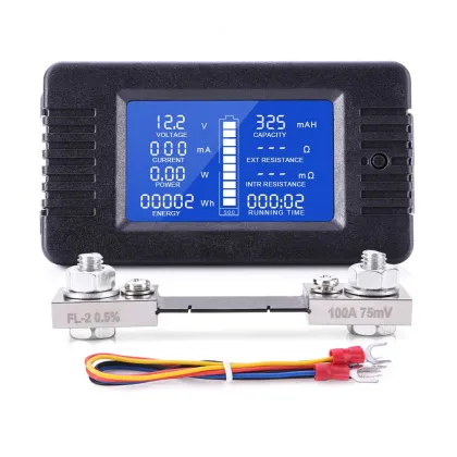 Digital MT Battery Monitor Meter Kit for Cars, RVs, and Solar Systems