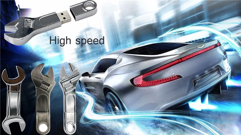 Fashion Metal Wrench Shape USB Flash Drive