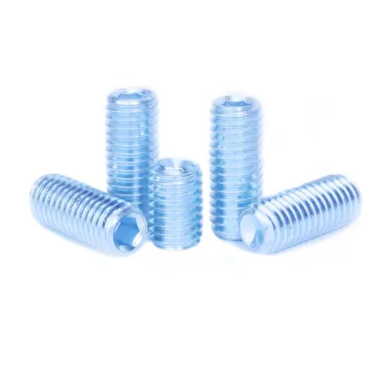 Hexagon socket set screws with cup point with Blue zinc DIN916