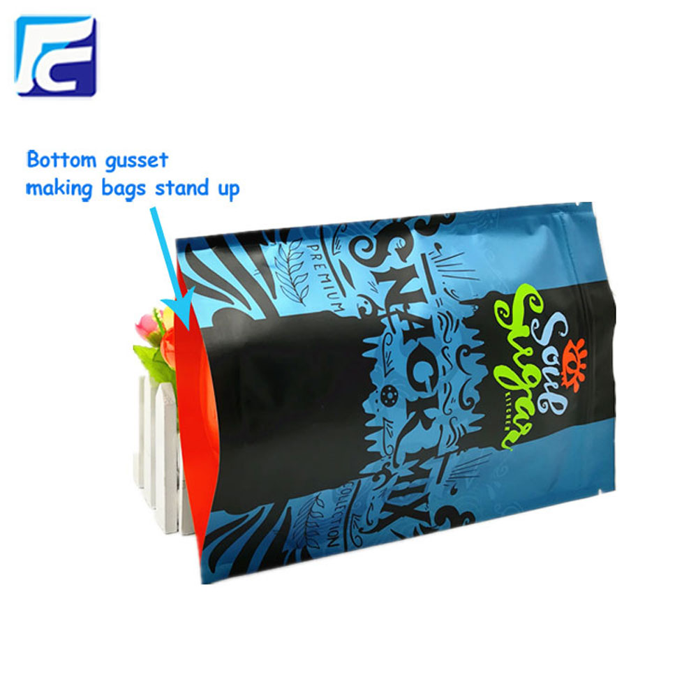Foil stand up ziplock bag para embalagem de doces
