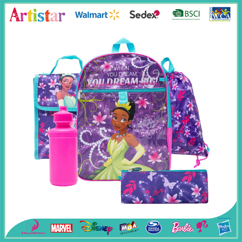 DISNEY PRINCESS license school backpack set