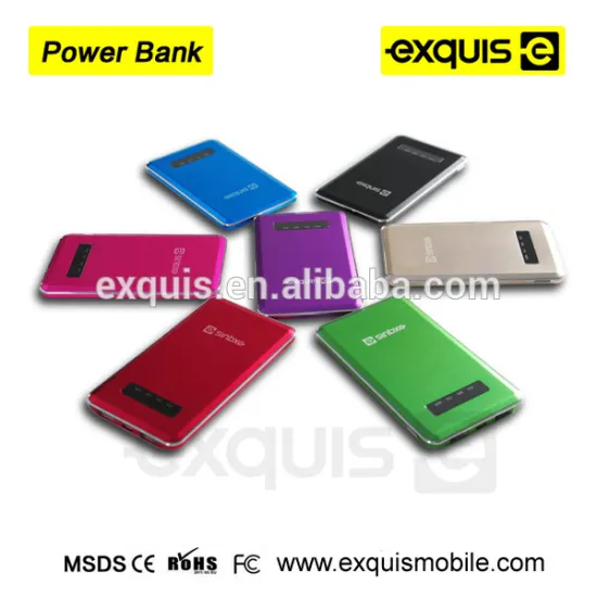 Factory price whole sale fashion card size Li-polymer Battery Mobile Charger Slim 5000mah Power Bank