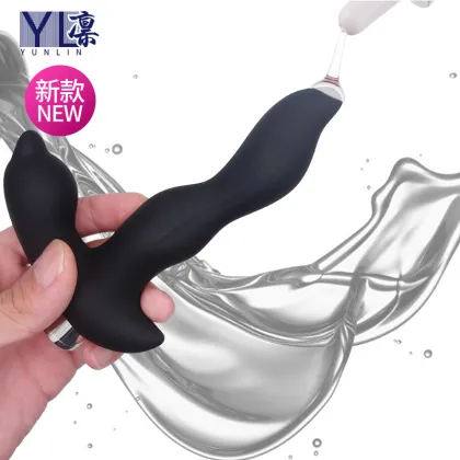 Silicone Vibrating Anal Plug with Jumping Rod