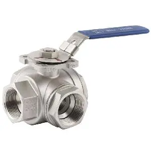 Three Way Screwed Ball Valve