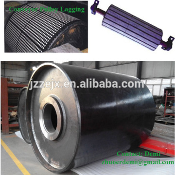 Drive Pulley Ceramic Rubber Lagging for Mining