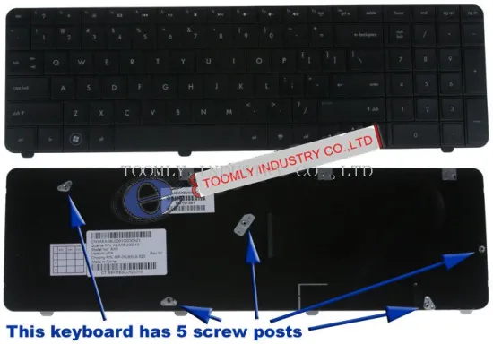 Laptop Keyboard For Hp Pavilion G72 Series Keyboard, Flat Black 603137-001