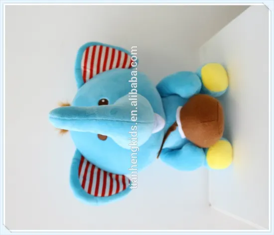 Decorative plush toys friend gifts Lovely Colorful Hawaii Series - Blue Plush Elephant