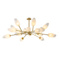 Lustre moderne en cristal avec fleurs LEDER