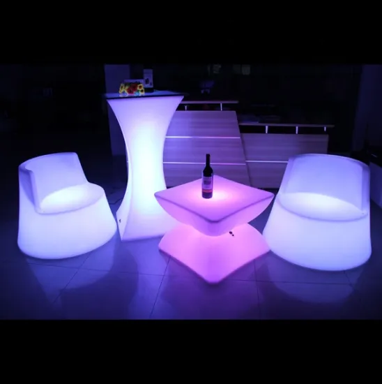 High top party LED tables chair set led furniture and bar lighting furniture chairs