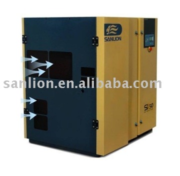 Oil-injected twin screw air compressor