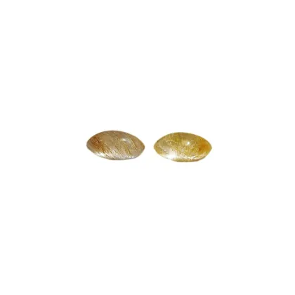 Natural Golden Rutilated Crystal Horse Eye Loose Stones