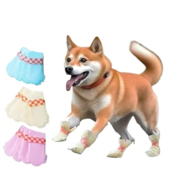 Waterproof Non Woven Disposable Pet Dog Paw Shoes - Pack of 4 with Fast Shipping