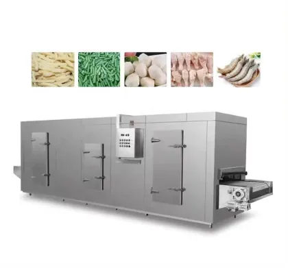 Quick Freezing IQF Machine for Shrimp, Vegetables, and Fruits with Liquid Nitrogen Tunnel Freezer