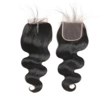 Lsy Brazilian Body Wave Human Hair Lace Closure 4"*4" Natural Free Part Middle Part Three Part Human Hair Weave Closures