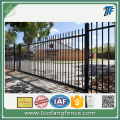 Powder coated steel residential garrison fencing