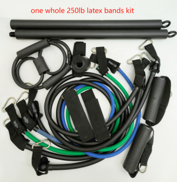 Dinuo Gym Pull-Up Set: High-Quality 11-Piece Latex Resistance Band Kit with Pilates Bar for Drop Shipping