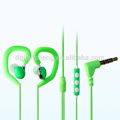 Purple headphones earhook headphones handsfree plastic headphones