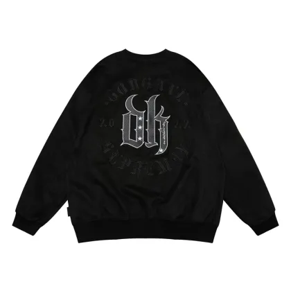 Men's Vintage Letter Embroidered Pullover Sweatshirt