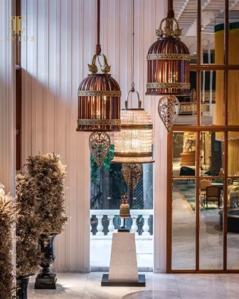 Art deco cool modern foyer glass chandelier lighting