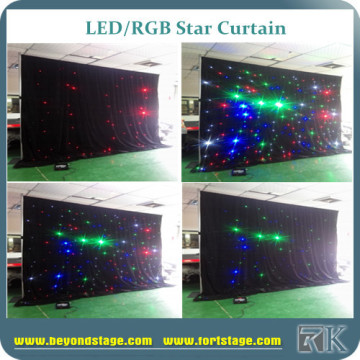 Black led curtain for stage backdrop