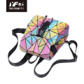 Geometric laser color focus PU leather laptop bag