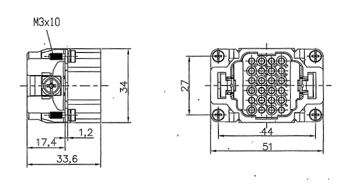 Screw Industrial Heavy Duty Connector