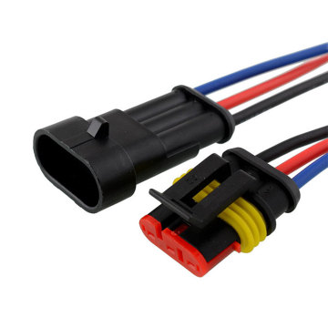 GVEI 4 Pin AMP Auto Waterproof Connector LED Light Wire Harness