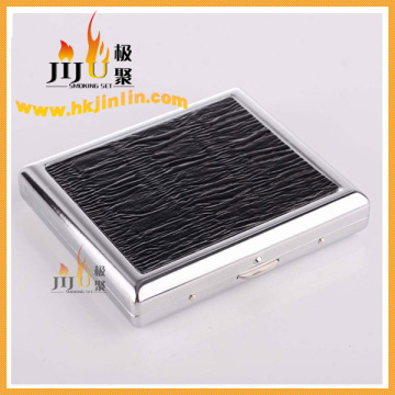 JL-010N Zhejiang Jinlin Hot sale PU leather can pack 20pcs cigarettes Design mixed cigarette case wholesaler